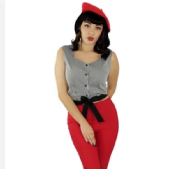 NWt Hemet WOMEN'S A STRIPE LOVE AFFAIR KNOT TOP - Picture 2 of 9